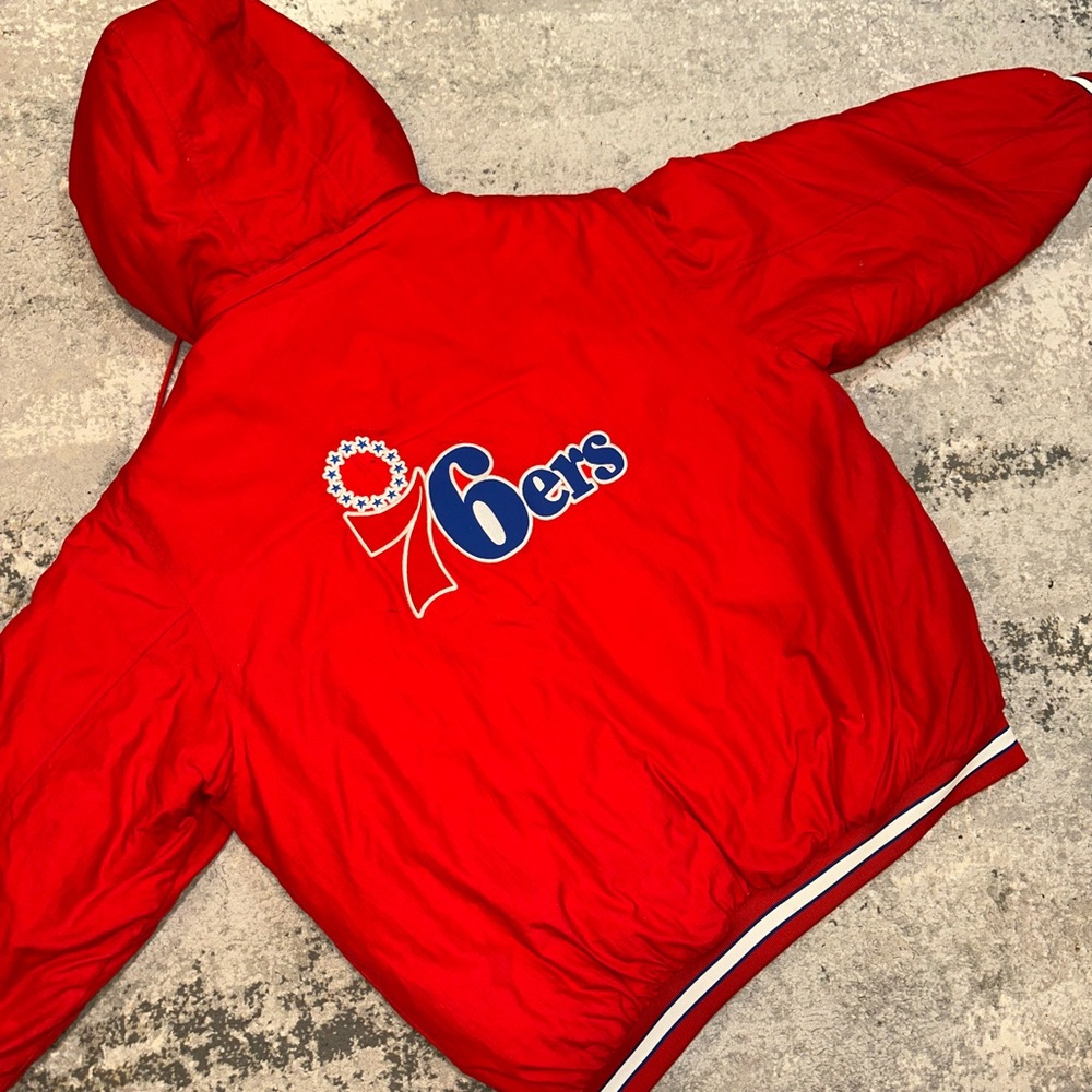 Red Hooded Puffer Jacket - Men's - Picture 4 of 13